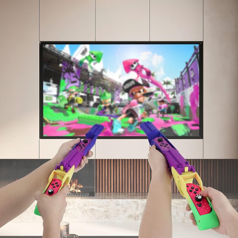 Geekria مسدس لعبة متوافق مع نينتندو سويتش / قبضة OLED Joy-Cons، مناسب لـ Splatoon، Resident Evil، Juarez، Sniper Elite، Hunting Simulator، Wolfenstein، ملحقات ألعاب التصويب - Image 3